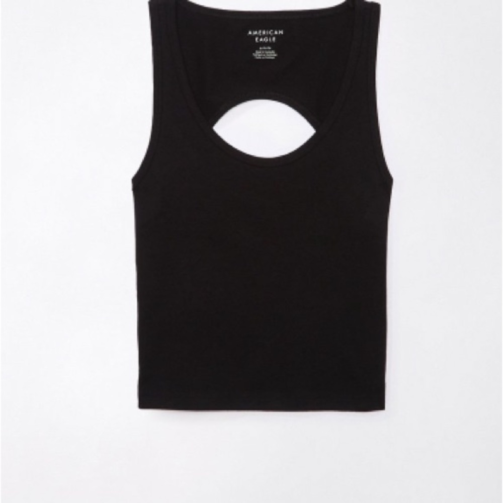 American Eagle Outfitters Black Open Back Women's Tank Top